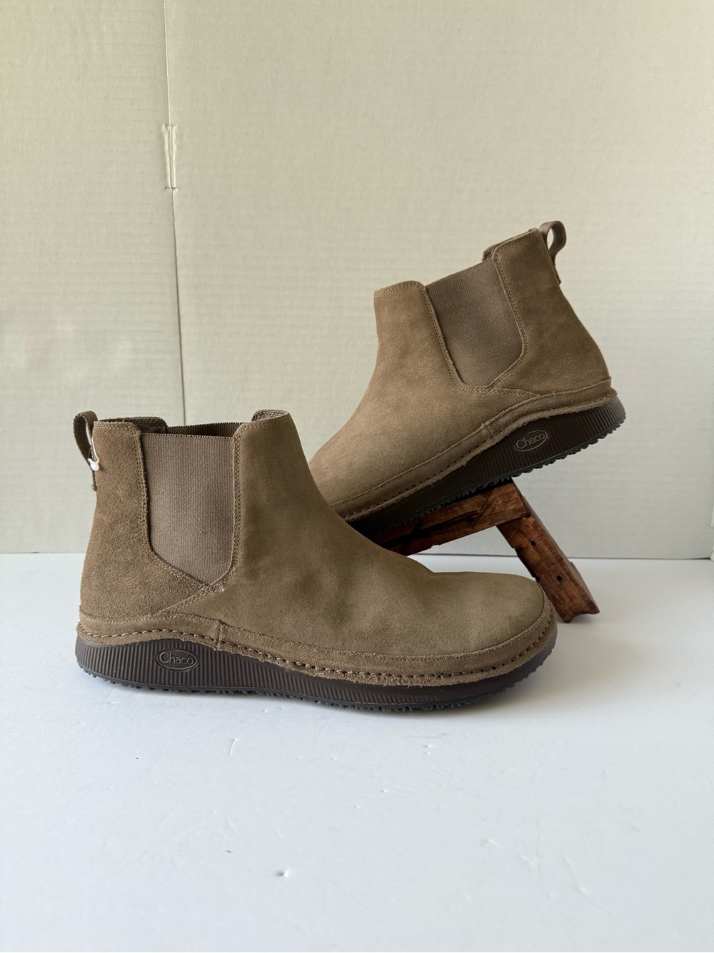 Chaco Mens Paonia Chelsea Casual Boots - Earth Brown Size 10 Wool Lining No Box